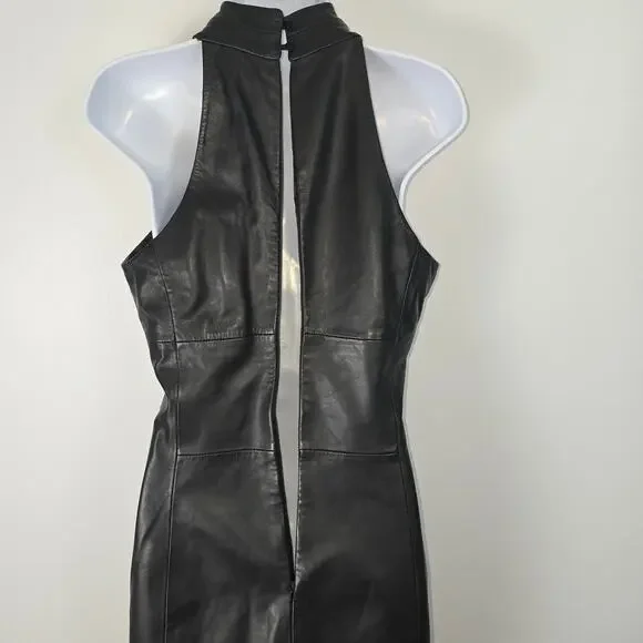knee length dresses for ladies As by DF Women's Revenge Stretch Leather Dress - Black main image 0